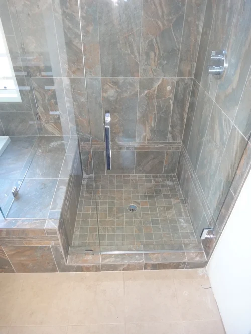 Slate stone shower