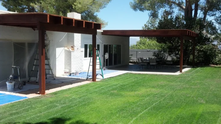 Wood patio cover