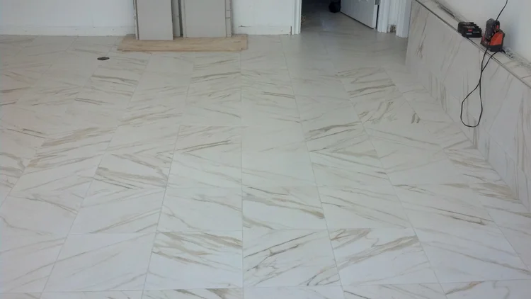 Calacatta marble floor