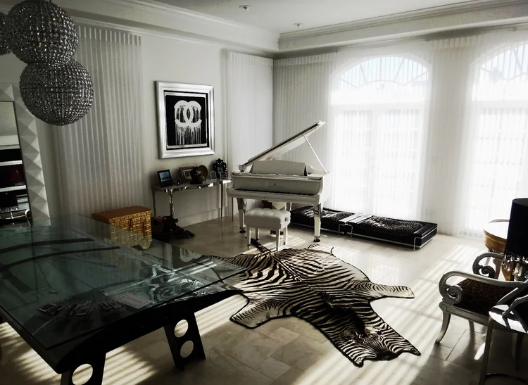 Formal piano room