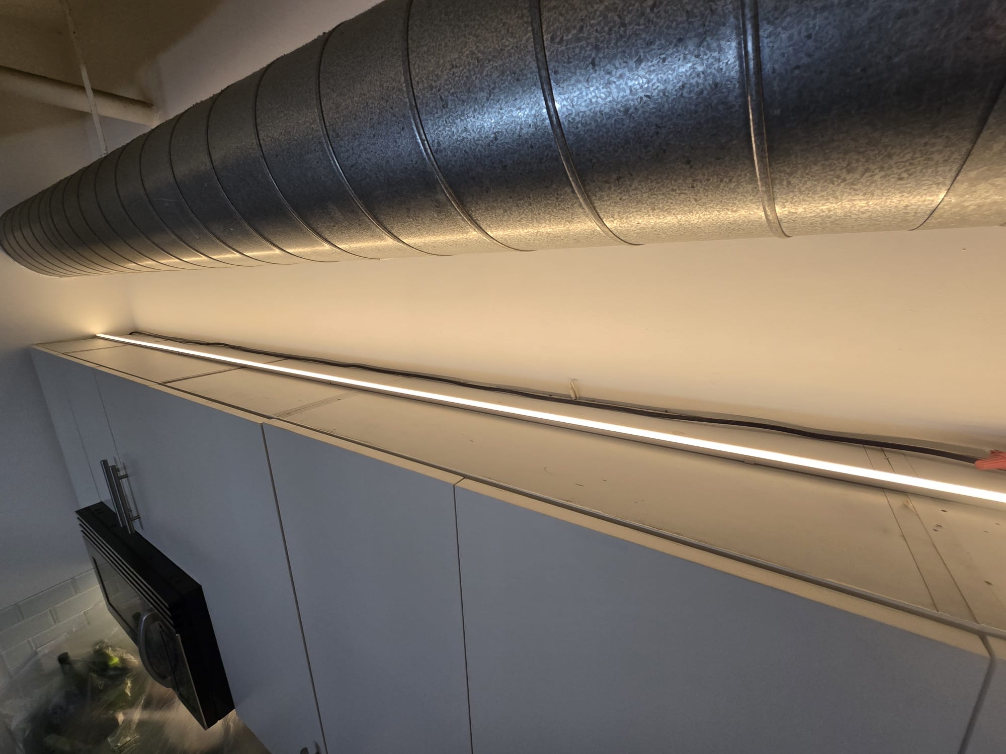 LED strip over cabinets